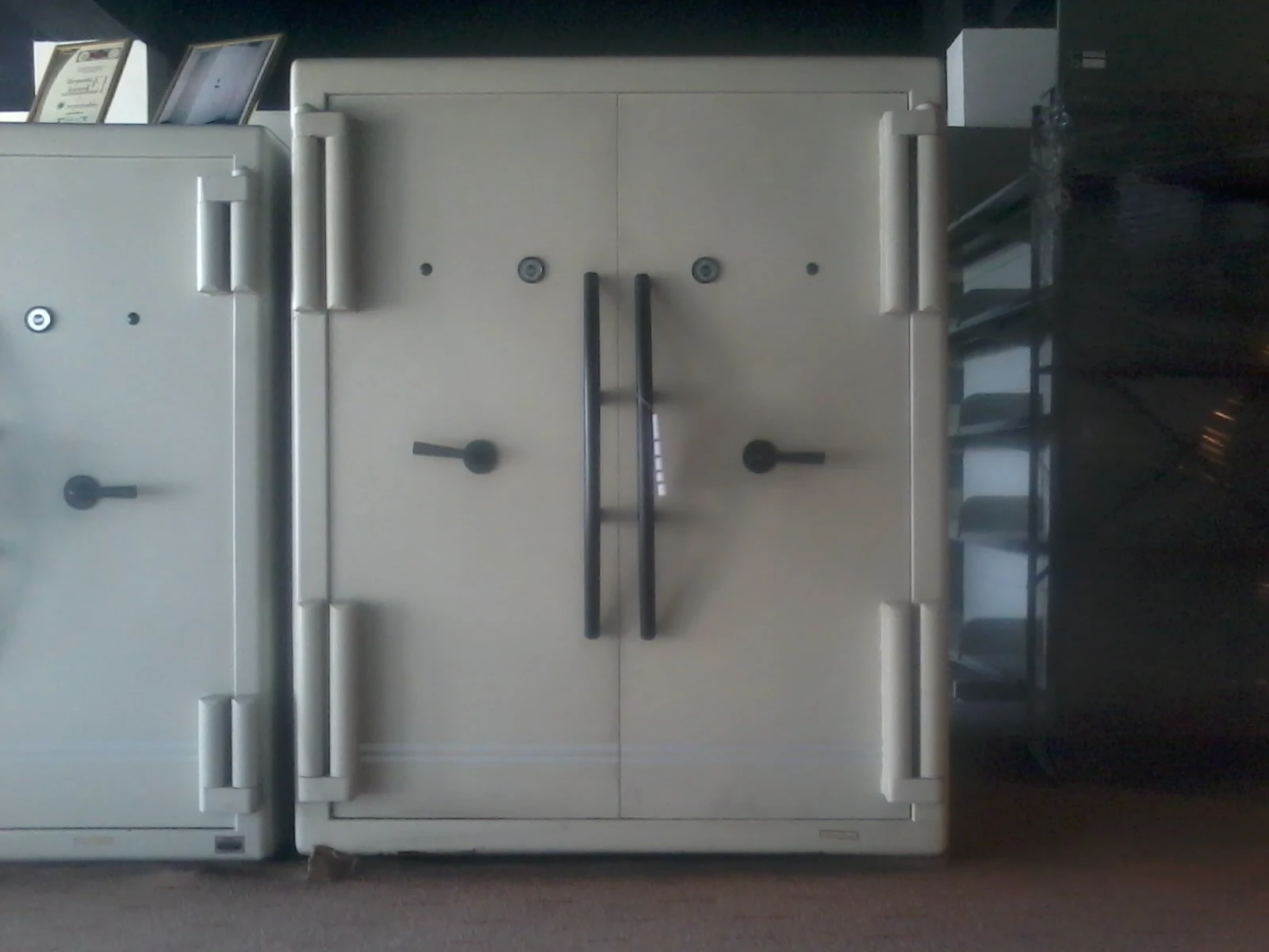 White Double Door Commercial Safe