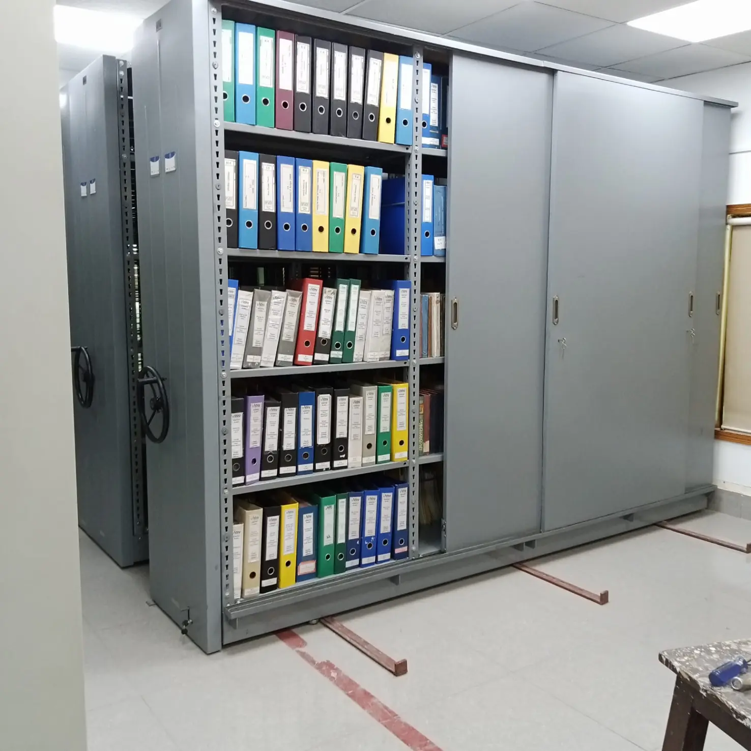 Mechanical Hand Crank Mobile Filing Rack