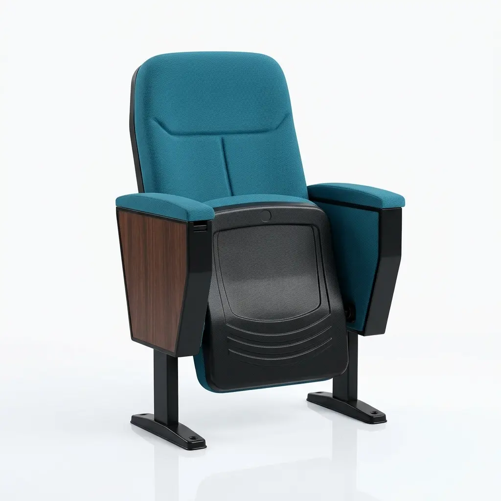 T-Stitch Tip-Up Teal Blue Auditorium Chair 1 Teal Blue Auditorium Chair