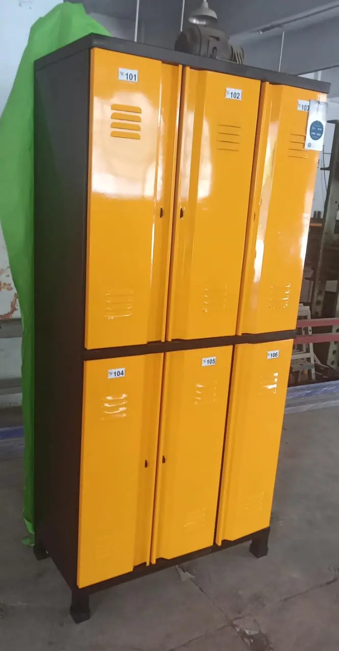 Yellow and Black Lockers