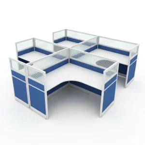 Modular 4-Seater Cross Workstation